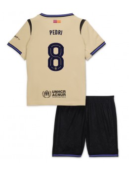 Barcelona Pedri Gonzalez #8 Dječji Gostujuci Dres kompleti 2025-26 Kratak Rukavima (+ kratke hlače)